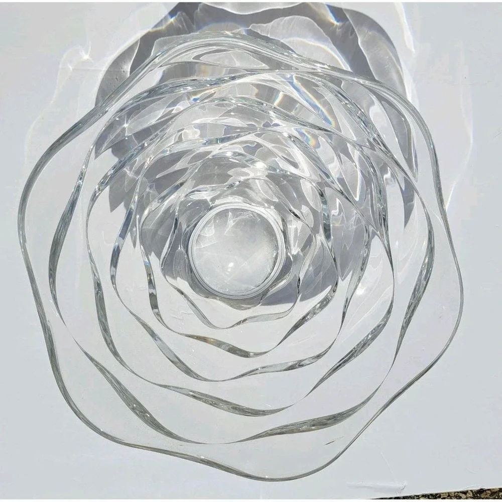 Vtg‎ NOS Noble Excellence  Bowl Clear 24% Lead Crystal Hand Blown Hand Cut. 11
